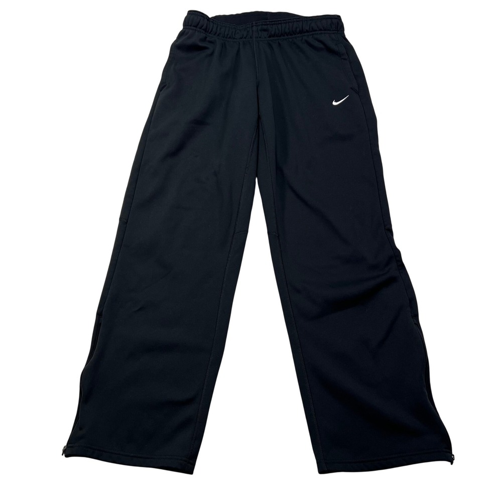Nike Therma-FIT Fleece Training Pants Mens L Black Ankle Zip 576926 Athleisure